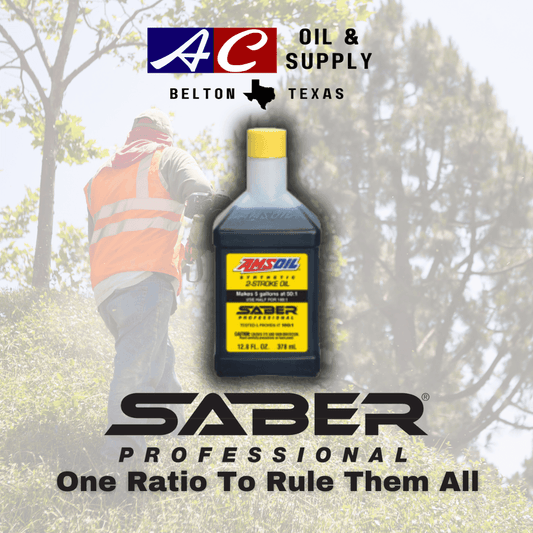 One Ratio To Rule Them All: AMSOIL Saber Professional 2-Stroke Oil - AC Oil & Supply
