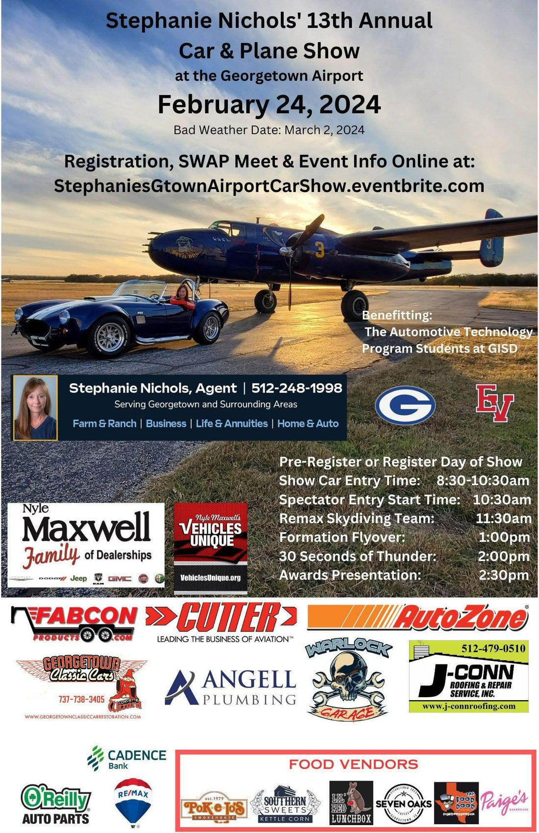 Stephanie Nichols' 13th Annual Car & Vintage Plane Show-Georgetown Airport - AC Oil & Supply