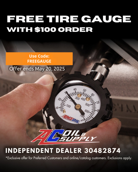 🎯 Free AMSOIL Tire Gauge with $100 Order – Limited-Time Offer