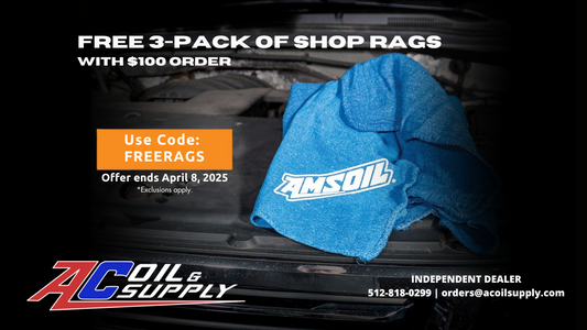 Score Free Shop Rags with Your AMSOIL Order – Limited-Time Offer!