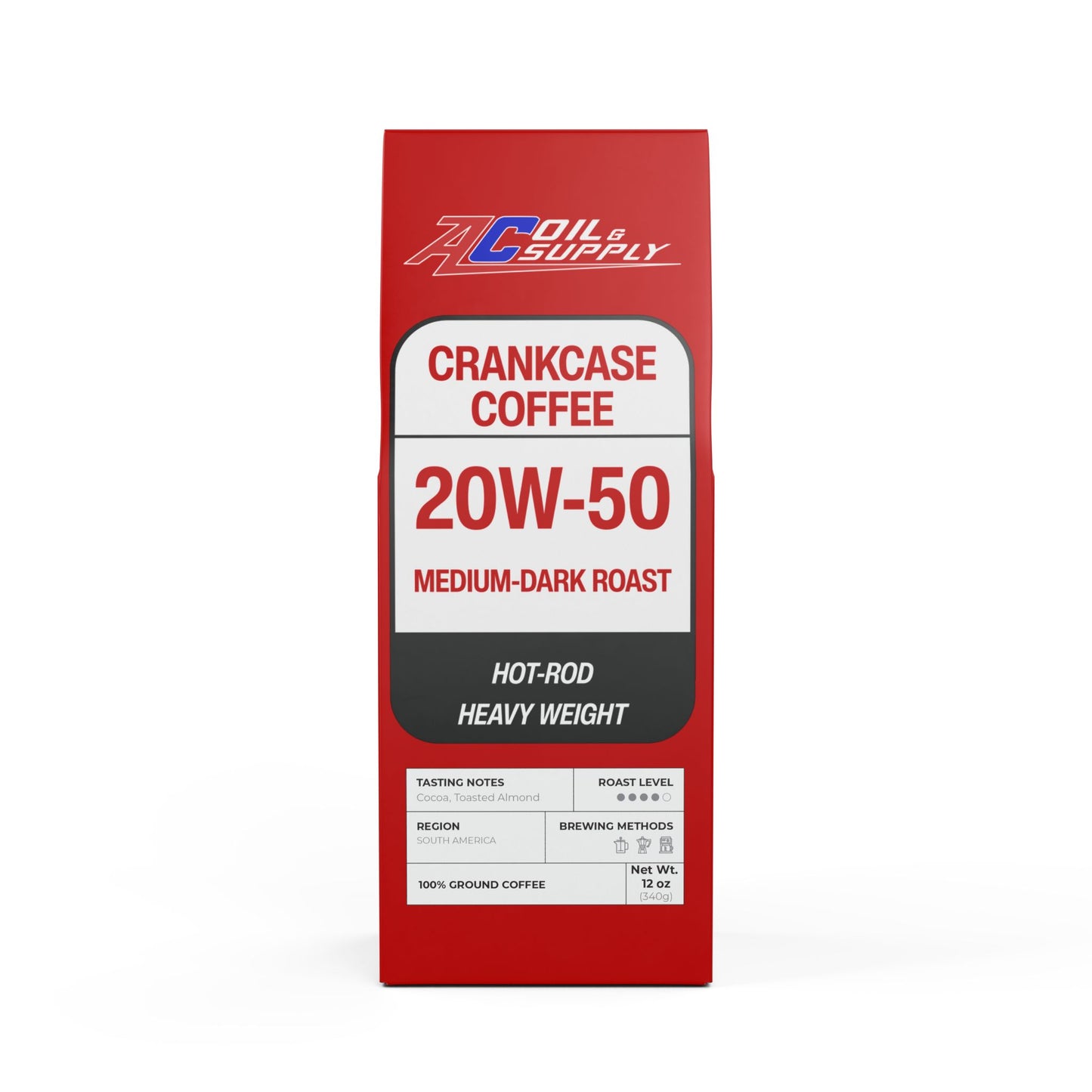 20W-50 Medium-Dark Roast – Hot-Rod Heavy Weight | Crankcase Coffee Series - AC Oil & Supply