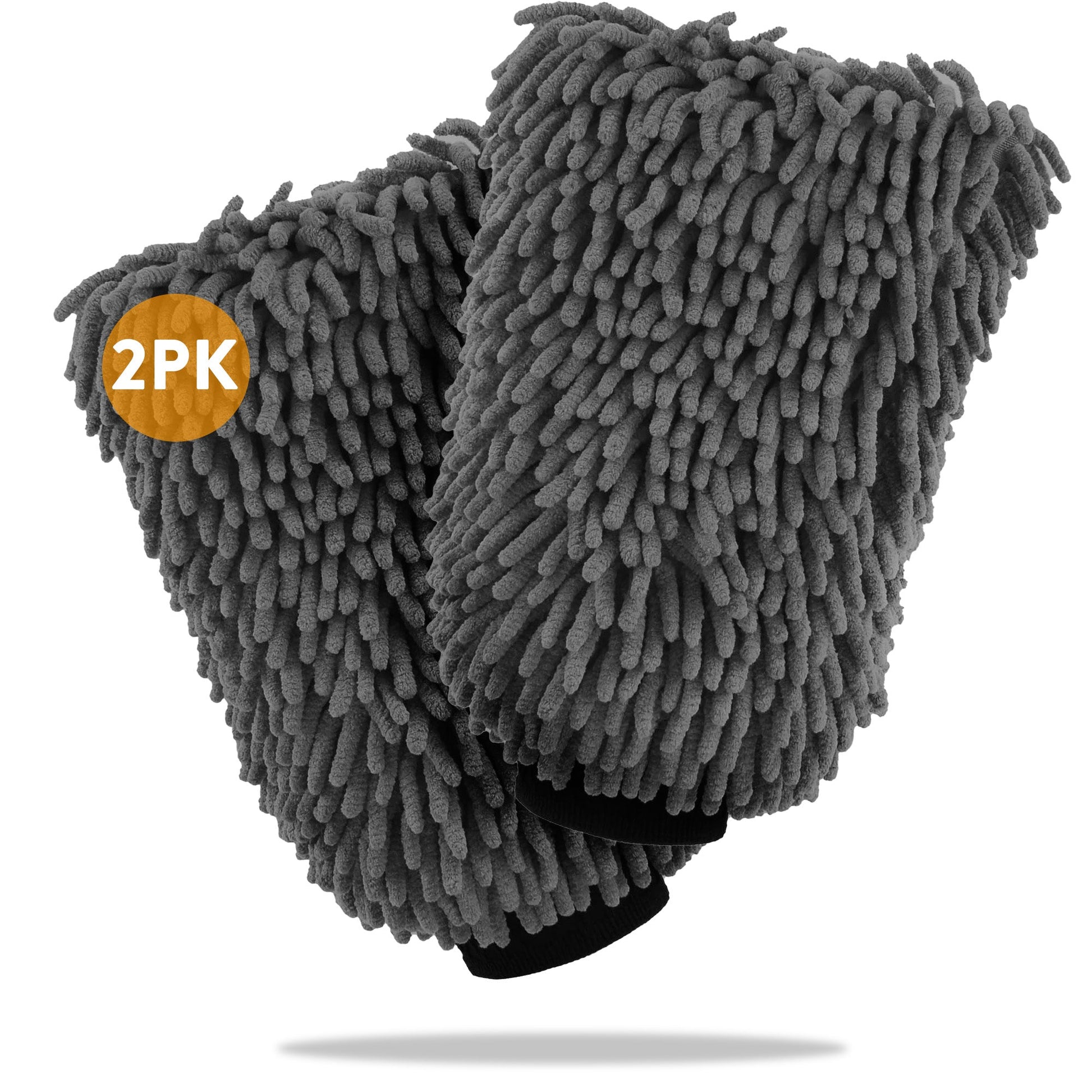 WASH&WHIPS Microfiber Chenille Car Cleaning Mitt - 2pk - AC Oil & Supply