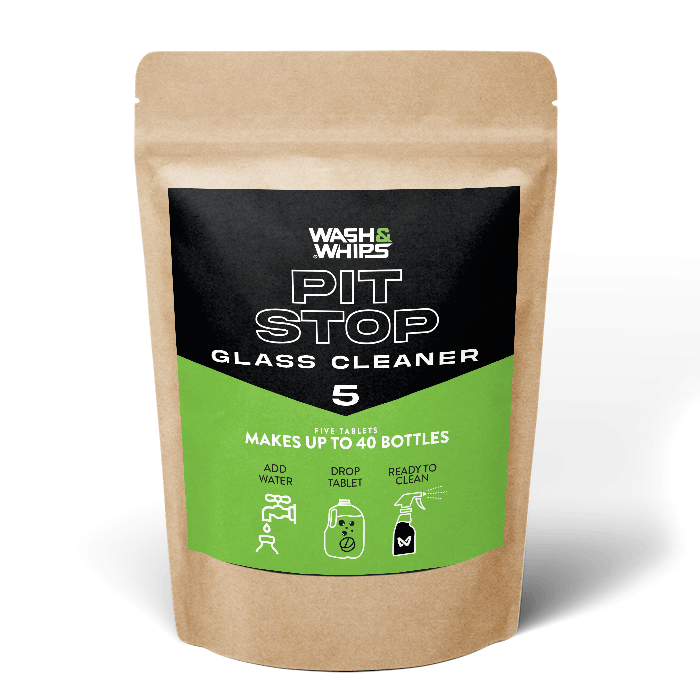 WASH&WHIPS Pit Stop Glass Cleaner / All Surface Cleaner Refill Tablets (Makes 5 Gallons) - AC Oil & Supply