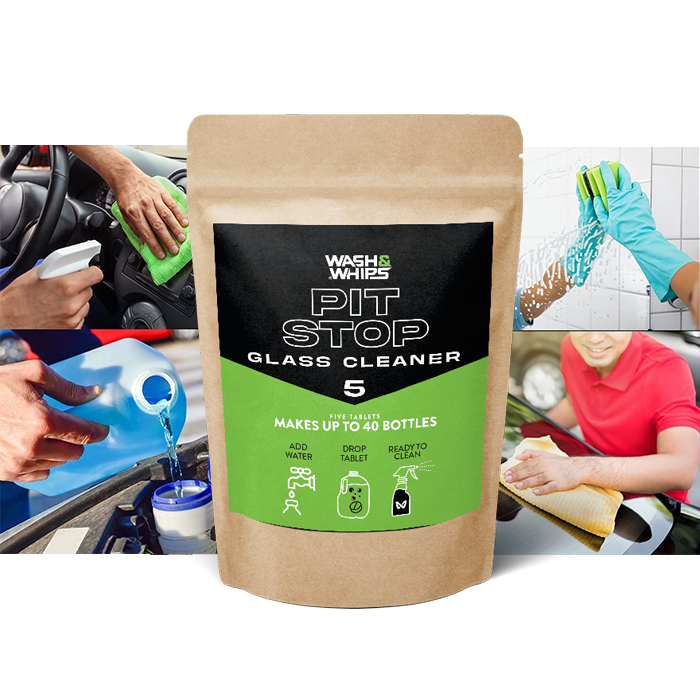 WASH&WHIPS Pit Stop Glass Cleaner / All Surface Cleaner Refill Tablets (Makes 5 Gallons) - AC Oil & Supply